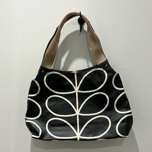 Orla Kiely Etc Giant Linear Stem Classic Zip Shoulder Bag Purse Unused